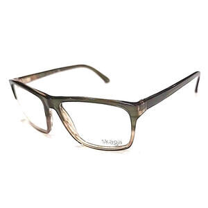 Skaga 2502 Petter 9201 Olive Brown Fade Square Eyeglasses Frames 56-16 140 New